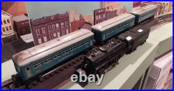 O GAUGE TRAIN SET 3 Pre War Tin Plate PASSENGER CARS WITH ENGINE/TENDER Lionel