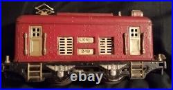 O Gauge Lionel 248 Engine & 603, 603, 604 Red Comet Passenger Cars Prewar Set
