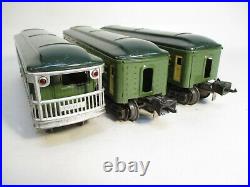 O Gauge Lionel 2640, 2640, 2641 Pass Cars TT Green Prewar X7684