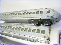 O Gauge Lionel 751E UP Silver Streamliner Set 072 Prewar X8535