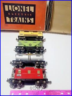 O Gauge Lionel Prewar Rare Set 4 No. 653 654 655 657 Boxed Excellent Trains