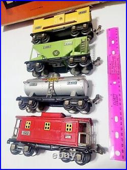 O Gauge Lionel Prewar Rare Set 4 No. 653 654 655 657 Boxed Excellent Trains
