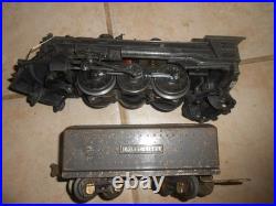 O/O-27 Lionel Prewar 224e Gun Metal engine 1689t, 1679, 1680, & 1682 Caboose