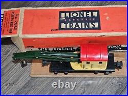 Original Lionel 2660 Operating Work Crane In Ob Prewar