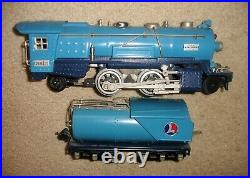 Original Lionel Prewar 263e O Scale Blue Comet Steam Engine & Tender