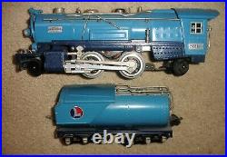 Original Lionel Prewar 263e O Scale Blue Comet Steam Engine & Tender