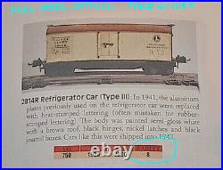 Original RARE Lionel Prewar # 2814 O Gauge REEFER CAR +HEAT STAMPED + MORE