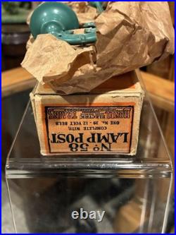 Outstanding NOSLionel Prewar 58 Lamp Post WithBrick Box & Paper! WOW