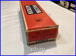 Post war lionel #6519 Allis Chalmers condenser car O/O-27 in box 2 brake wheels