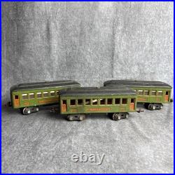 Pre War 1937 Lionel Pullman Car 610 Metal O Gauge Set Of 3 Cars