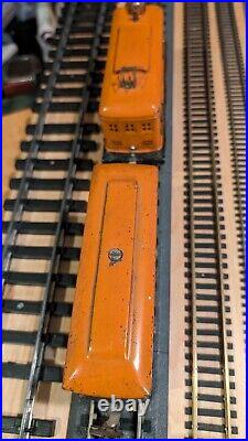 Pre -War Lionel 248 Orange Engine & 629 630 Passenger Cars