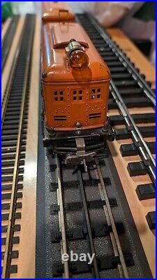 Pre -War Lionel 248 Orange Engine & 629 630 Passenger Cars