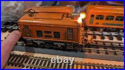 Pre -War Lionel 248 Orange Engine & 629 630 Passenger Cars