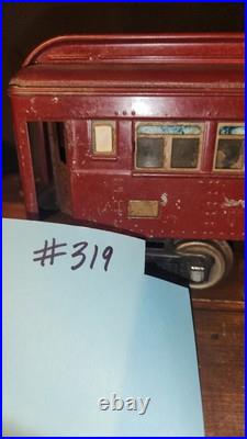 Pre-war Lionel 319 Pullman Standard Gauge Passenger Car Maroon NY Central Lines