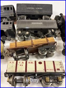 Pre-war Lionel O-27 gauge 1668E 2-6-2 locomotive + 1688 + 6 cars parts/repair