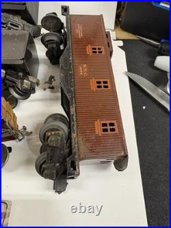 Pre-war Lionel O-27 gauge 1668E 2-6-2 locomotive + 1688 + 6 cars parts/repair