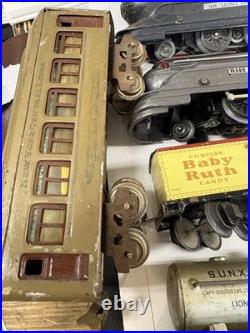 Pre-war Lionel O-27 gauge 1668E 2-6-2 locomotive + 1688 + 6 cars parts/repair