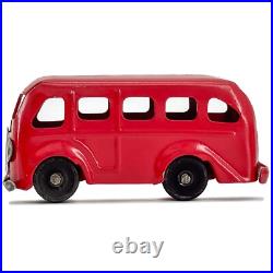 Prewar 1938 Original RED Marx Bus Truck Van Pressed Steel Delivery Lionel WOW