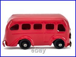Prewar 1938 Original RED Marx Bus Truck Van Pressed Steel Delivery Lionel WOW