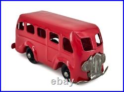 Prewar 1938 Original RED Marx Bus Truck Van Pressed Steel Delivery Lionel WOW