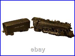 Prewar Lionel 0 Gauge 224E Steam Engine Locomotive Train with Tender Untested