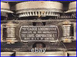 Prewar Lionel 0 Gauge 224E Steam Engine Locomotive Train with Tender Untested