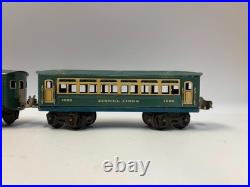 Prewar Lionel 1689E Steam Passenger Train Set with Sound Tender & Passenger Cars