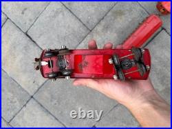 Prewar Lionel 1690 1691 O Gauge Passenger Cars Red Set of 3 Vintage Tin