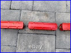 Prewar Lionel 1690 1691 O Gauge Passenger Cars Red Set of 3 Vintage Tin
