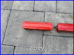 Prewar Lionel 1690 1691 O Gauge Passenger Cars Red Set of 3 Vintage Tin
