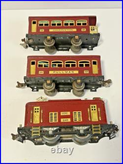 Prewar Lionel #248 Loco & 629, 630 Passenger Cars Tested Work Greate