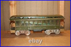 Prewar Lionel #29 New York Central Lines Coach Standard Gauge Olive Green Prewar Lionel #29 New York Central Lines Coach Standard Gauge Olive Green