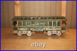 Prewar Lionel #29 New York Central Lines Coach Standard Gauge Olive Green Prewar Lionel #29 New York Central Lines Coach Standard Gauge Olive Green
