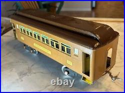 Prewar Lionel 309 Pullman Car & 312 Observation Car set, Baby State Tan/Brown