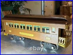 Prewar Lionel 309 Pullman Car & 312 Observation Car set, Baby State Tan/Brown