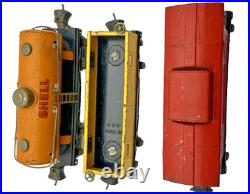 Prewar Lionel Gunmetal 224E 224W tender 2652/2654/2657 FREIGHT CARS VG Serviced