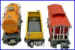 Prewar Lionel Gunmetal 224E 224W tender 2652/2654/2657 FREIGHT CARS VG Serviced