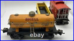 Prewar Lionel Gunmetal 224E 224W tender 2652/2654/2657 FREIGHT CARS VG Serviced