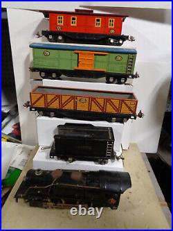 Prewar Lionel O Gauge Set 259e Loco, 261t Tender, Cars 1717,1719 & 1722