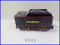 Prewar Lionel Standard Gauge 384T Black withRed Stripe coal tender