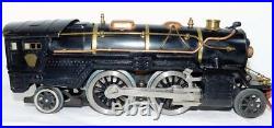 Prewar Lionel Standard Gauge 385E 2-4-2 Steam Engine custom BLACK + Brass Runs