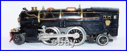 Prewar Lionel Standard Gauge 385E 2-4-2 Steam Engine custom BLACK + Brass Runs