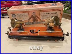 Prewar Lionel Terracotta & Brass #820 Searchlight Car With Original Box