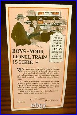 Prewar Lionel Trains 1924 Dealer Brochure/pocket Guide Rare Paper. Htf. M7