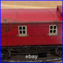 Prewar tin Lionel train Shell Tanker, Baby Ruth, track withswitchback, rr crossing