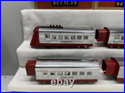 RARE Lionel 1700E 1930s Chrome Red Model Train Runs Great Boxes 4 Car Set