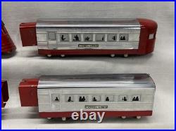 RARE Lionel 1700E 1930s Chrome Red Model Train Runs Great Boxes 4 Car Set