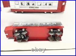 RARE Lionel 1700E 1930s Chrome Red Model Train Runs Great Boxes 4 Car Set