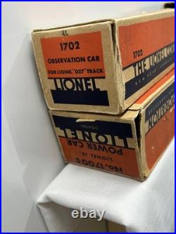 RARE Lionel 1700E 1930s Chrome Red Model Train Runs Great Boxes 4 Car Set