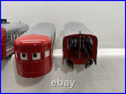RARE Lionel 1700E 1930s Chrome Red Model Train Runs Great Boxes 4 Car Set